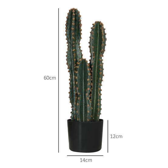 Cactus artificiel grand réalisme plante artificielle grande taille dim. Ø 17 x 60H cm - Image 5