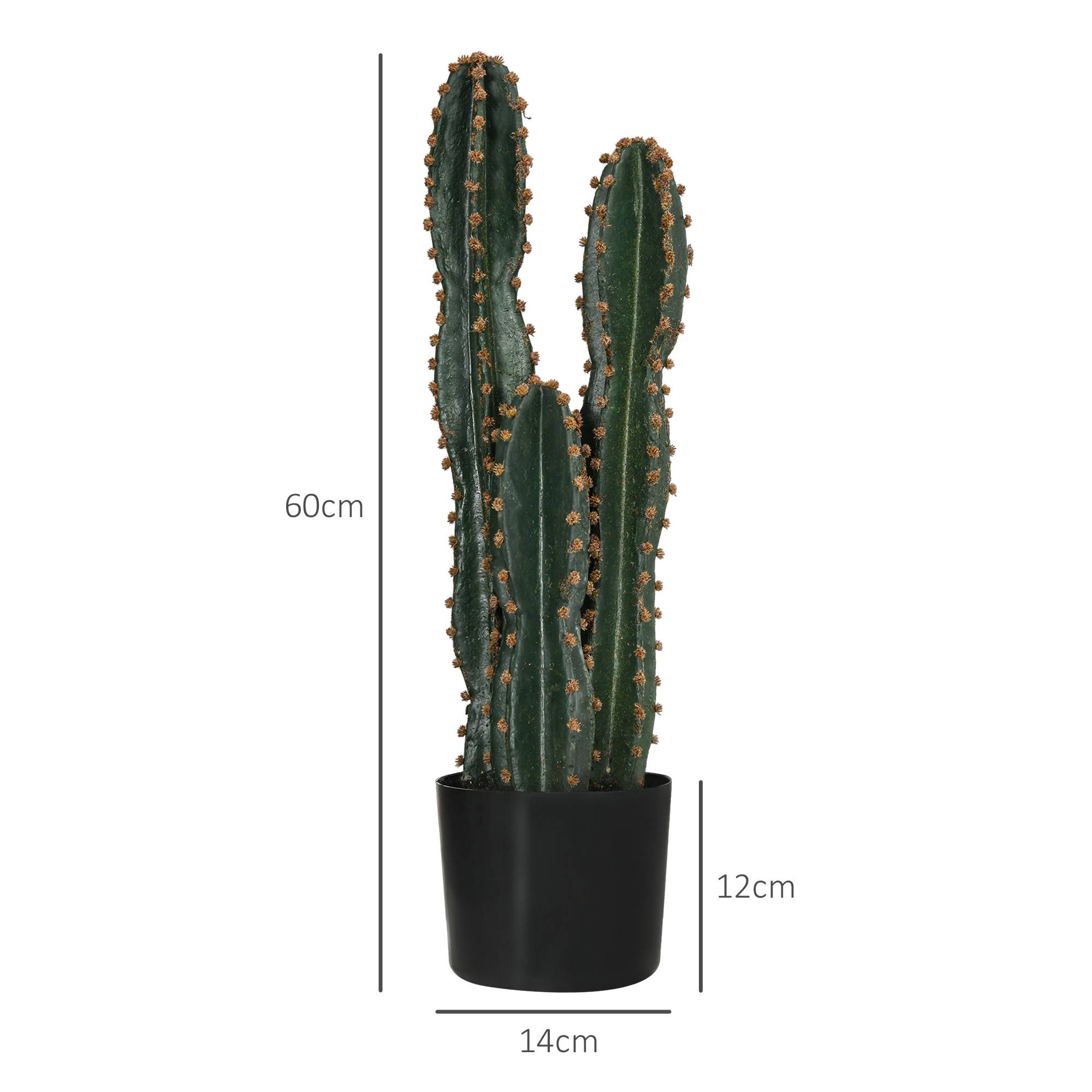 Cactus artificiel grand réalisme plante artificielle grande taille dim. Ø 17 x 60H cm - Image 5