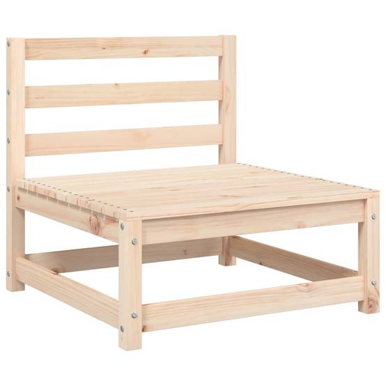 Canapé de jardin | Canapé D'extérieur | Sofa De Jardin sans accoudoirs et coussins bois massif de pin Maison Chic - Image 4