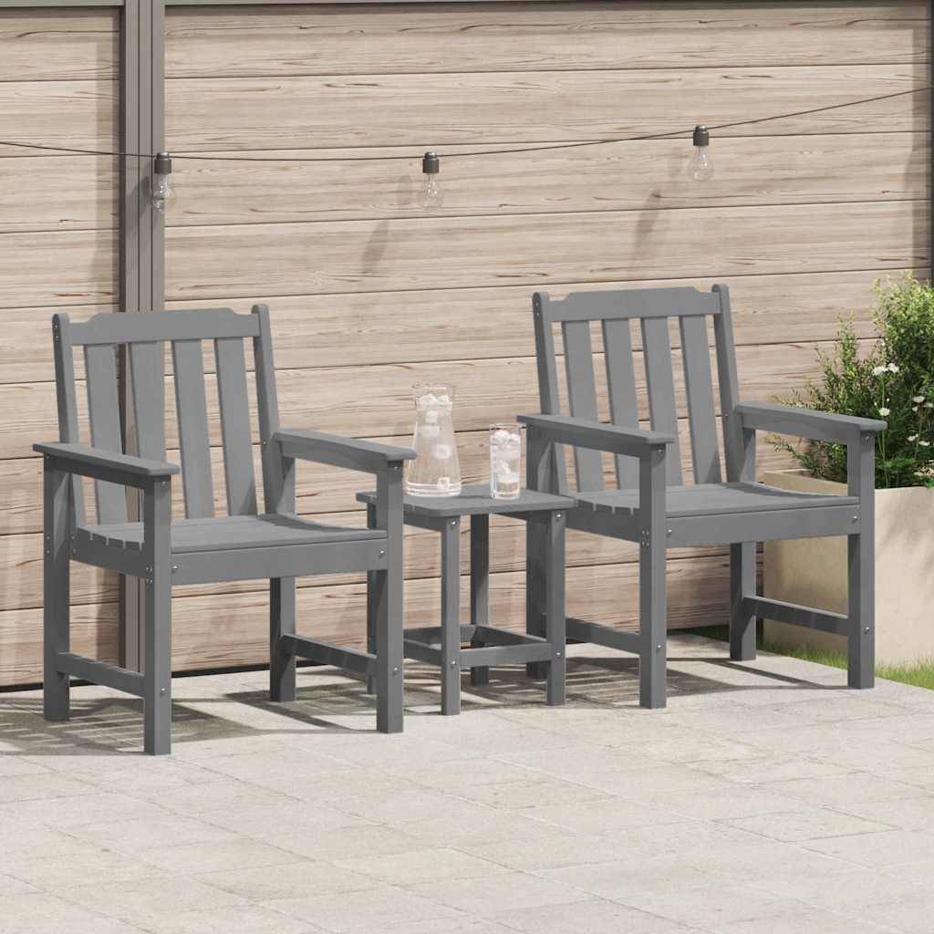PANGIVO - Chaise de jardin HDPE Gris Clair 65,5 x 59 x 88 cm (2 pcs) - PANGIVO - Image 1
