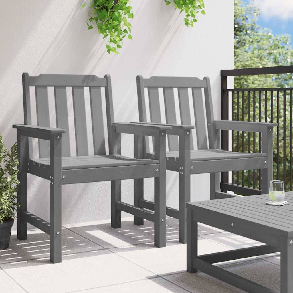 PANGIVO - Chaise de jardin HDPE Gris Clair 65,5 x 59 x 88 cm (2 pcs) - PANGIVO - Image 3