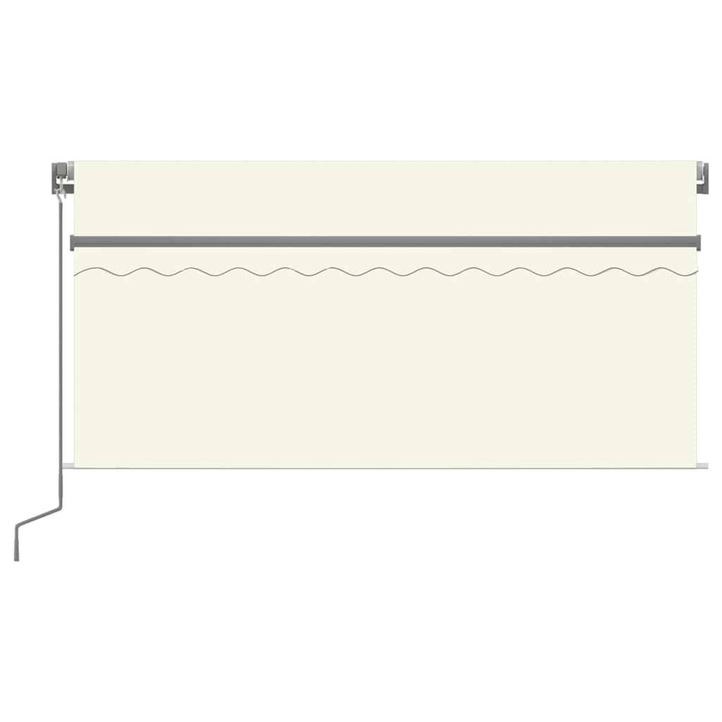 Auvent de Terrasse Manuel avec Éclairage LED et Store Vertical Toile Polyester Crème 3x2,5m – ComfortXL Outdoor Living - Image 3