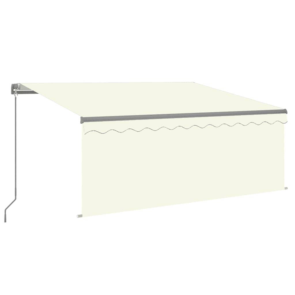 Auvent de Terrasse Manuel avec Éclairage LED et Store Vertical Toile Polyester Crème 3x2,5m – ComfortXL Outdoor Living - Image 2