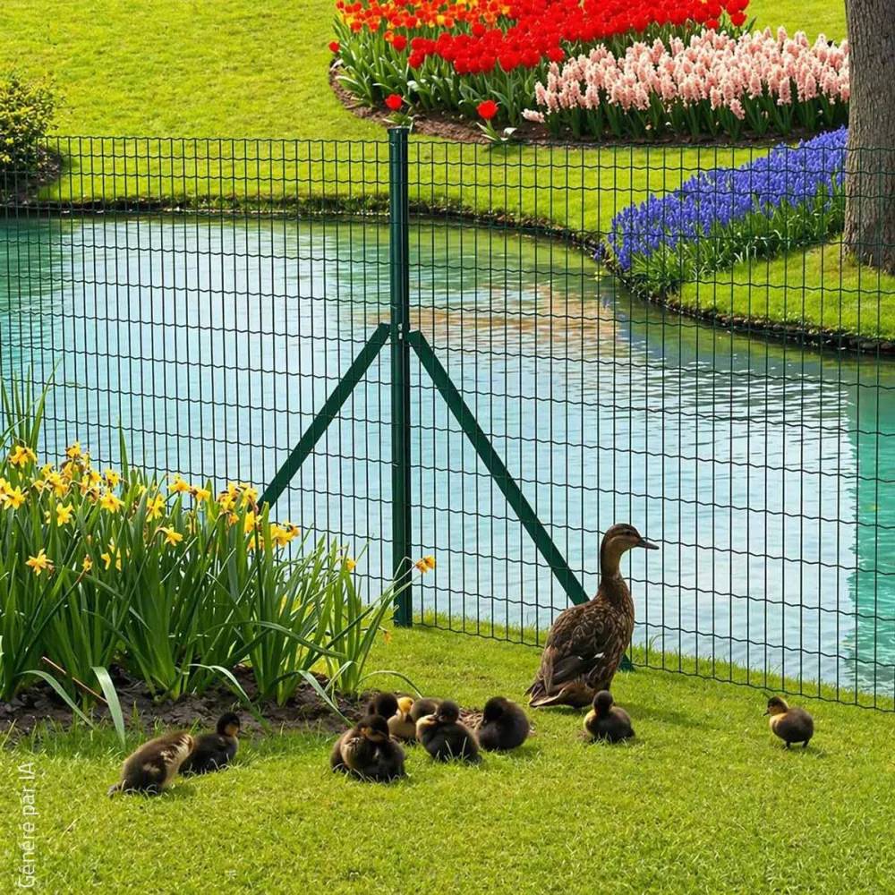 Kit complet 40 m de rouleaux grillage soudé PVC - Maille 100x75mm - Fil 2,1mm - Hauteur 1,20 m - Image 9