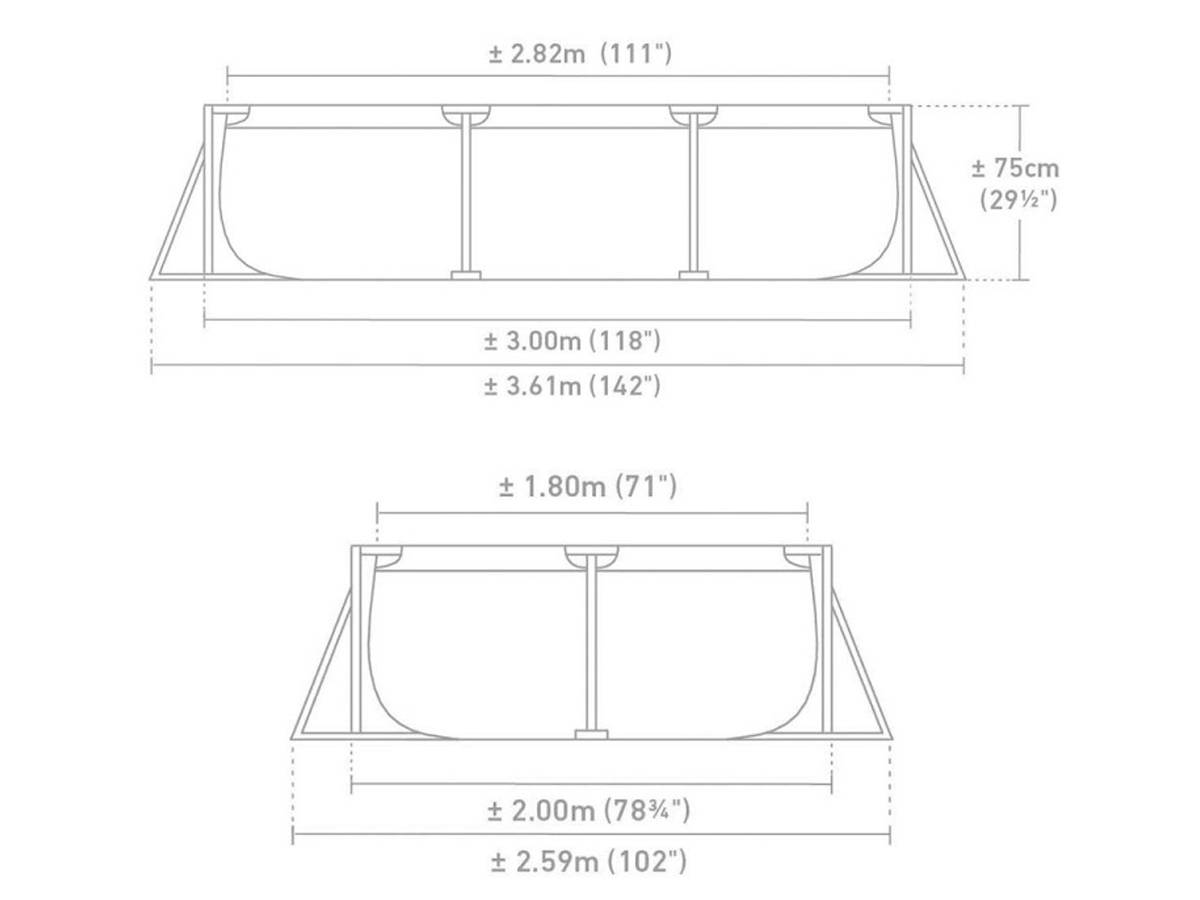 Piscine tubulaire rectangulaire 3x2x0.75m Intex sans accessoire - Image 6