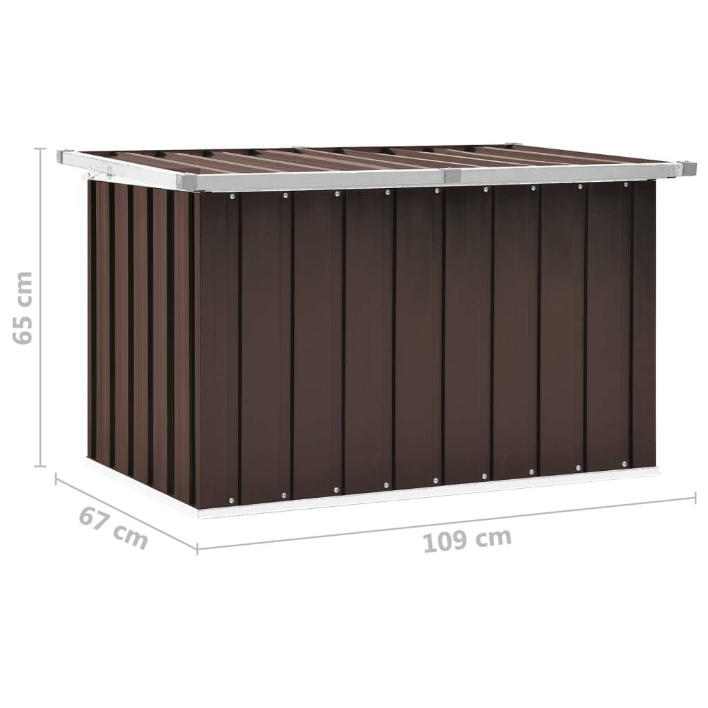 Helloshop26 - Coffre boîte meuble de jardin rangement 109 x 67 x 65 cm marron - Image 7