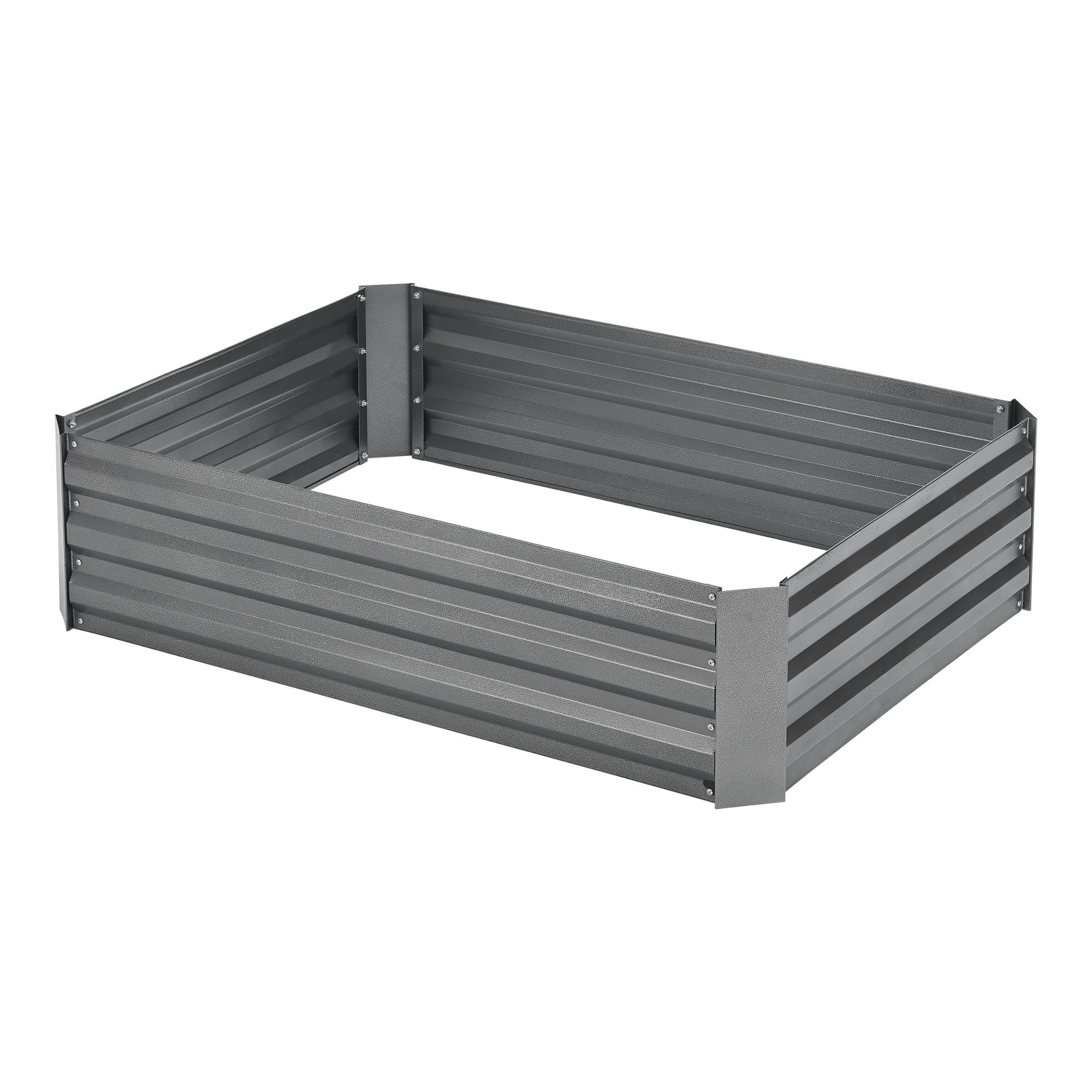 Carré potager Roermond cadre rectangulaire sans fond en acier 120 x 90 x 30 cm anthracite [en.casa] - Image 1