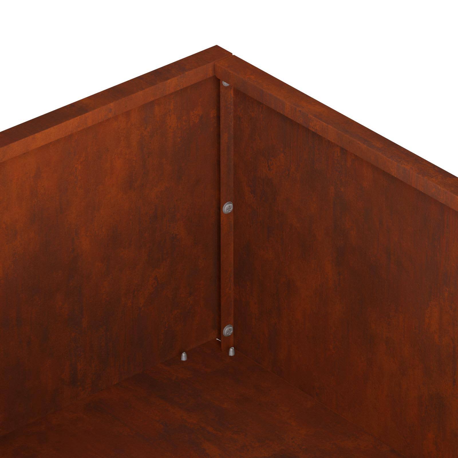 Vidaxl - Cache-pot de jardin Rouillé 80 x 80 x 20 cm Acier patiné vidaXL 8005020 - Image 7
