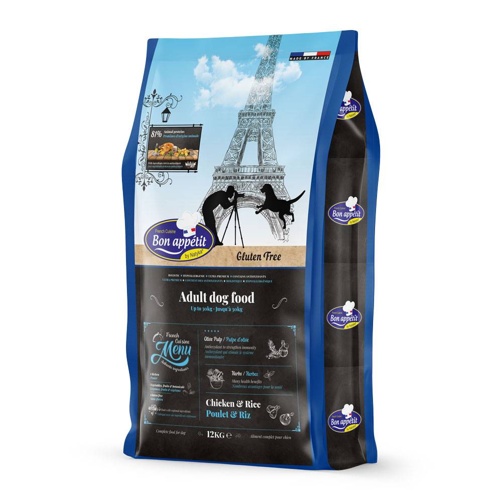 0 - Croquettes pour chien adulte au poulet Bon Appétit 12kg