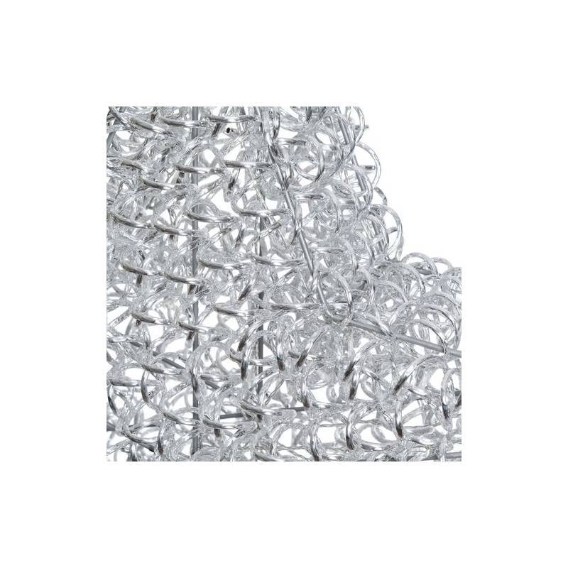 Lotti - Étoile lumineuse 3D Ø80 cm 200 LED blanc chaud fixe Aluminium tressé Argenté 31V Lotti - Image 7