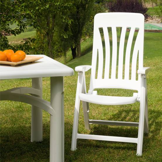 Set 2 sillas con brazos multiposiciones exterior blanco BLANES garbar - Image 8