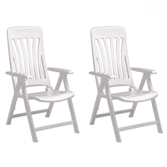 Set 2 sillas con brazos multiposiciones exterior blanco BLANES garbar - Image 1