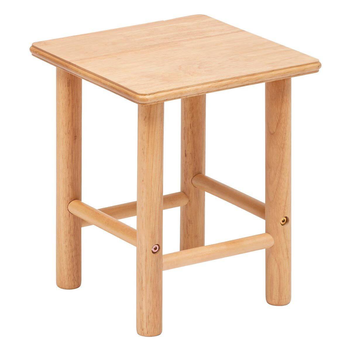 Tabouret Enfant en Bois 'Hévéa" 32cm Naturel - Image 1