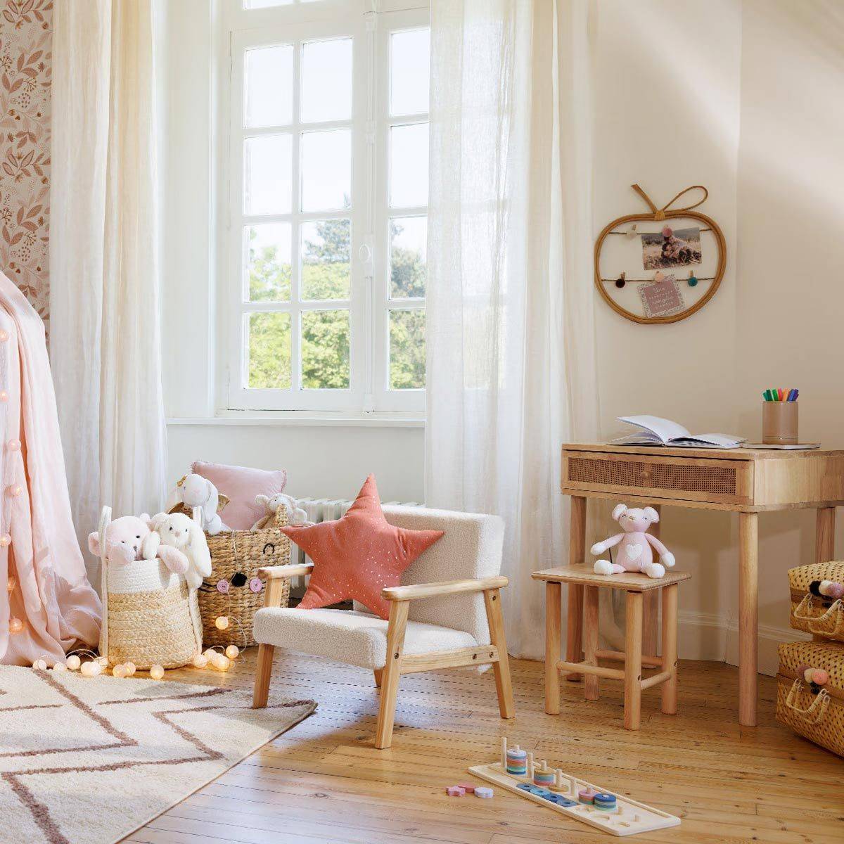 Tabouret Enfant en Bois 'Hévéa" 32cm Naturel - Image 3
