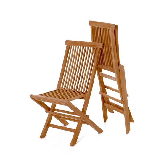 Table de jardin ovale 10 places et 10 chaises en teck huilé LUBOK - Image 3