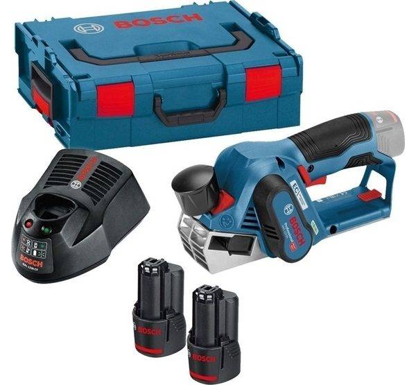 Bosch - Rabot BOSCH GHO 12V20 Professional - 2 batteries 3.0Ah Li-Ion, chargeur, coffret - Avec 2 fers de rabot - 06015A7001 - Image 1