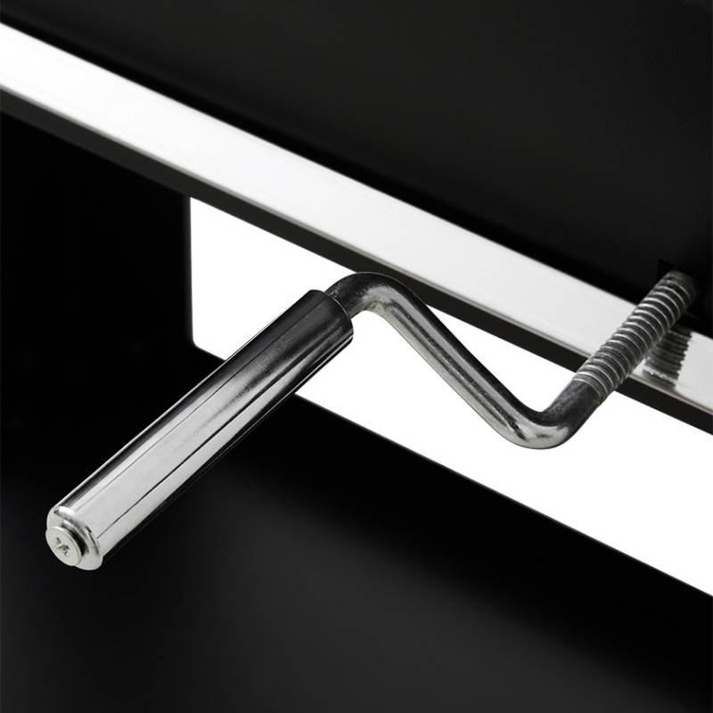 Brasero - Barbecue charbon Malaga - BRASERO - Grille acier chromé 72 x 40,5 cm - Cuve charbon ajustable en hauteur avec manivelle, Noir - Image 5