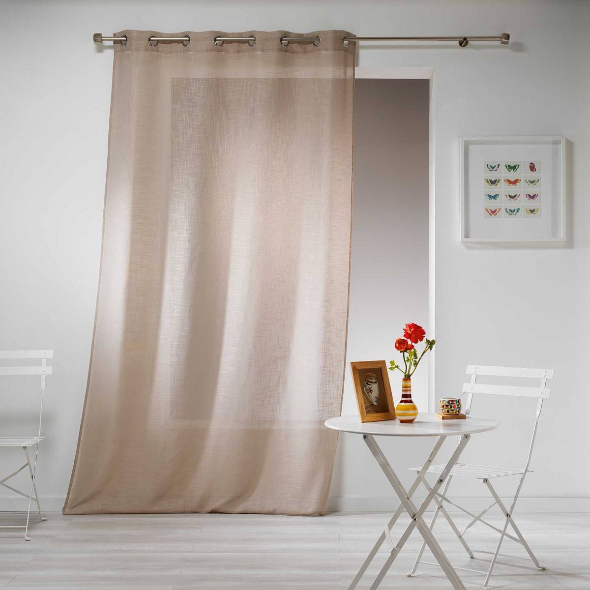 Rideau Voilage "Haltona" 140x280cm Noisette - Image 1