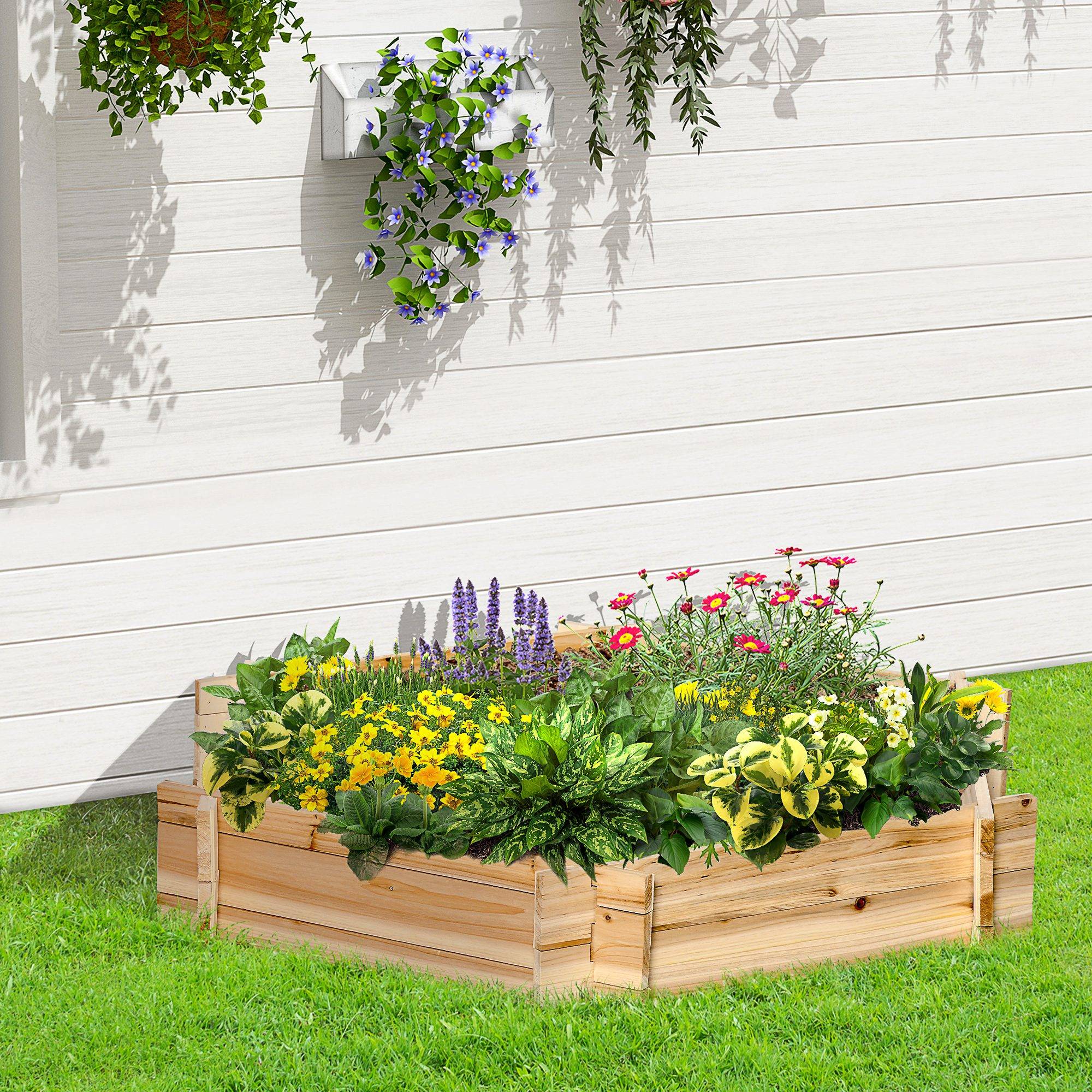 potager sans fond bois structure emboîtable 100x92x16 jardin potager naturel - Image 6