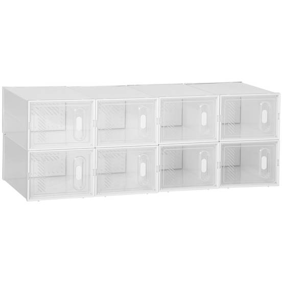 Système d'étagères modulaires à 8 compartiments, étagère enfichable, 25 cm x 35 cm x 19 cm, transparent - Image 2