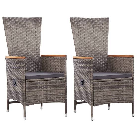 ComfortXL - Salon de Jardin 2 Personnes Inclinable Bois et Résine Tressée Gris – ComfortXL Outdoor Living - Image 2