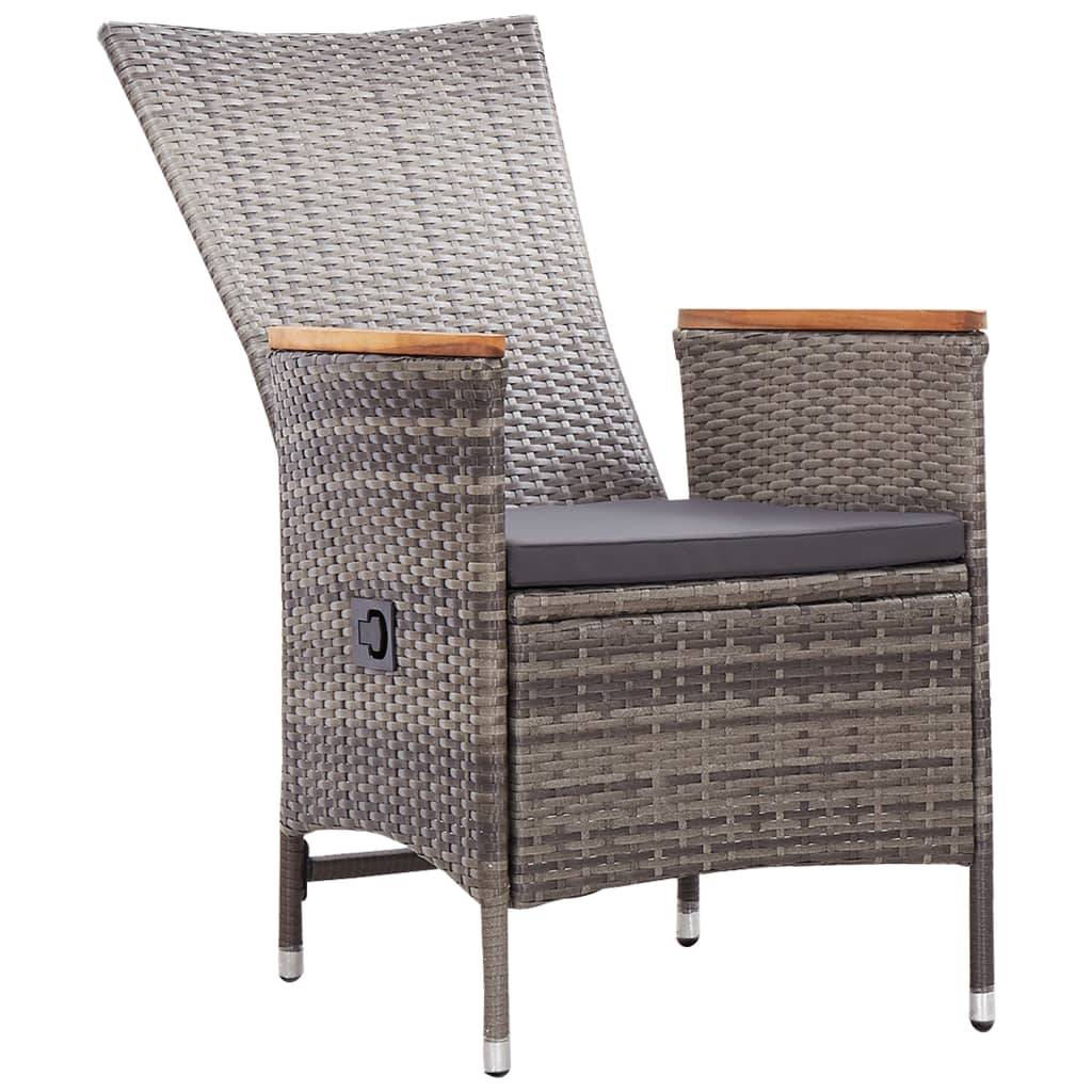 ComfortXL - Salon de Jardin 2 Personnes Inclinable Bois et Résine Tressée Gris – ComfortXL Outdoor Living - Image 6