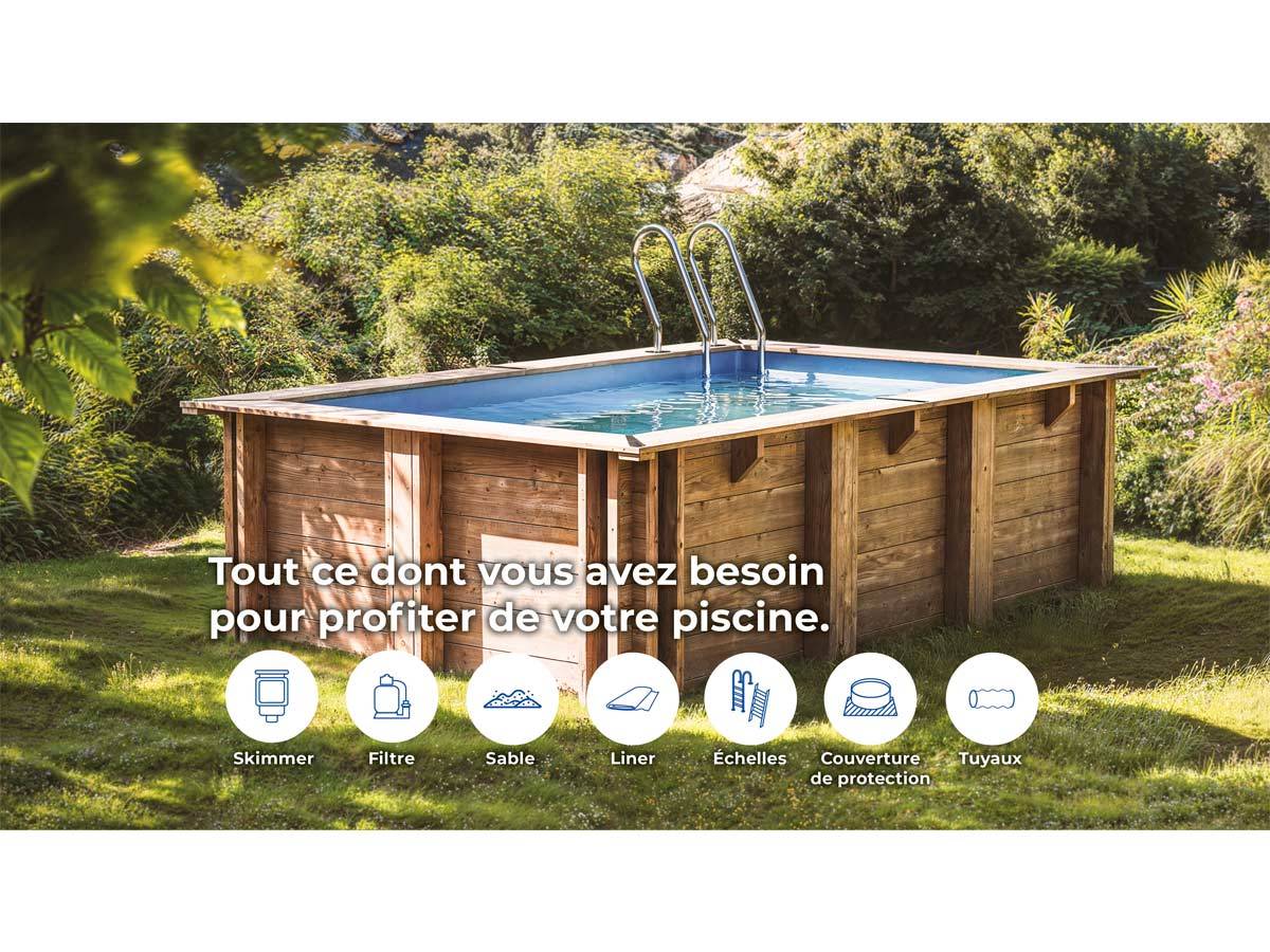 Gré - Piscine en bois traité City L 2 x l 2 m - Image 5