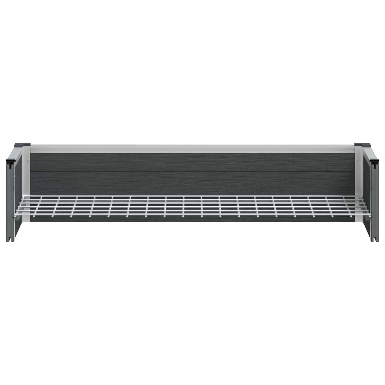 ComfortXL - Bac de Jardin Surélevé WPC Gris pour Extérieur Grille Amovible 100x30cm - ComfortXL Outdoor Living - Image 9