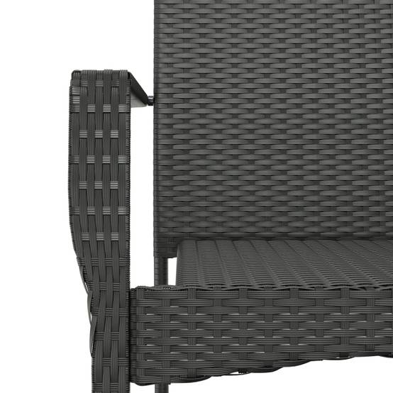 Ensemble Table et Chaises de Jardin 8 Personnes Résine Tressée Noire, Plateau Table en Bois d'Acacia 190cm – ComfortXL Outdoor Living - Image 5