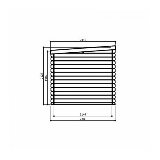 Abri de Jardin SOLID NEVERS 2380x2380 en Épicéa - Modèle Moderne - Image 4