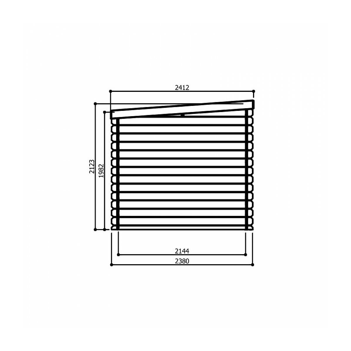 Abri de Jardin SOLID NEVERS 2380x2380 en Épicéa - Modèle Moderne - Image 4