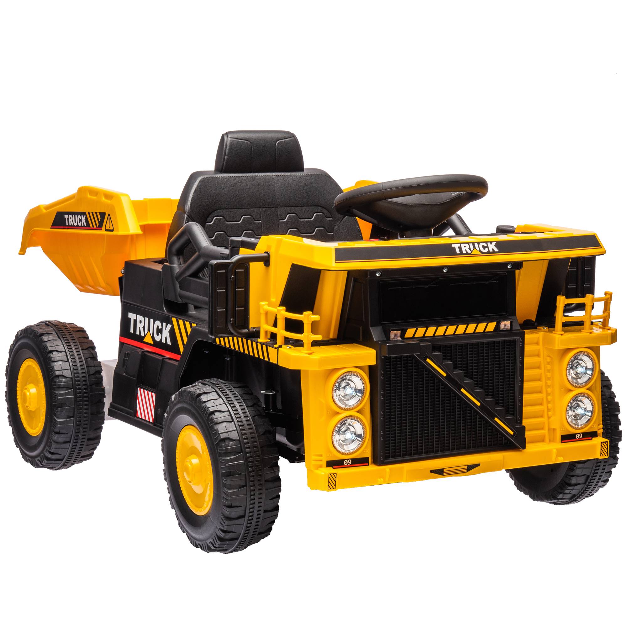 Camion-benne électrique, 3-6 km/h, voiture à pédales, plateforme de chargement basculante, lumières et musique, pour les enfants de 3 à 5 ans - Image 2