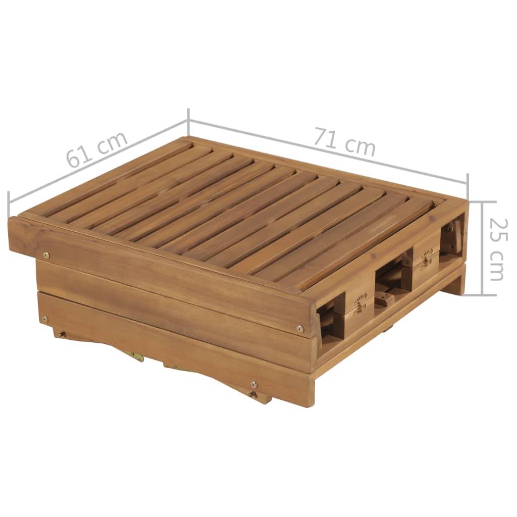Bain de Soleil Pliable Acacia Huilé Coussin Noir Élégant – ComfortXL Outdoor Living - Image 6