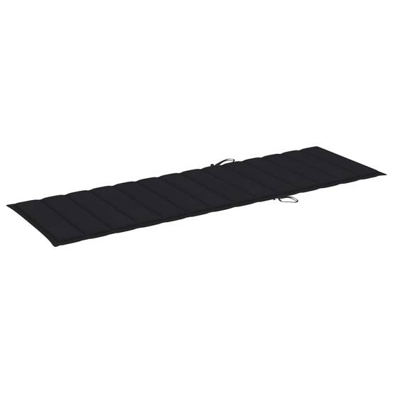 Bain de Soleil Pliable Acacia Huilé Coussin Noir Élégant – ComfortXL Outdoor Living - Image 9