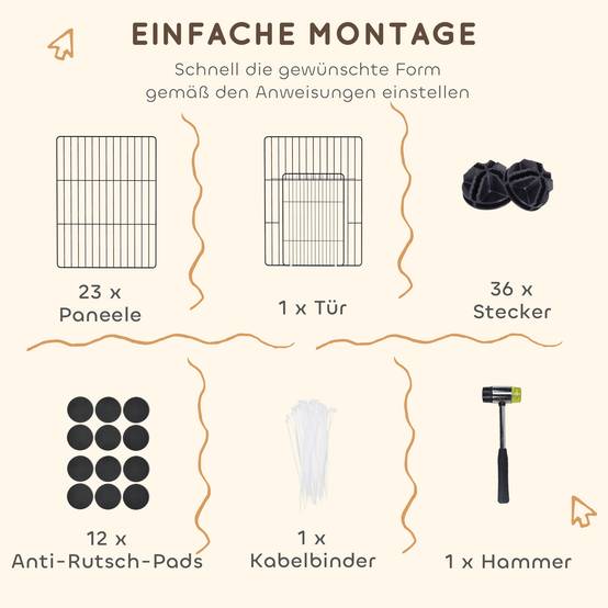 Enclos Modulable Acier Lapin Cobaye Parc Intérieur Grille Métal 120x60x80cm Noir - ComfortXL pet Living - Image 5