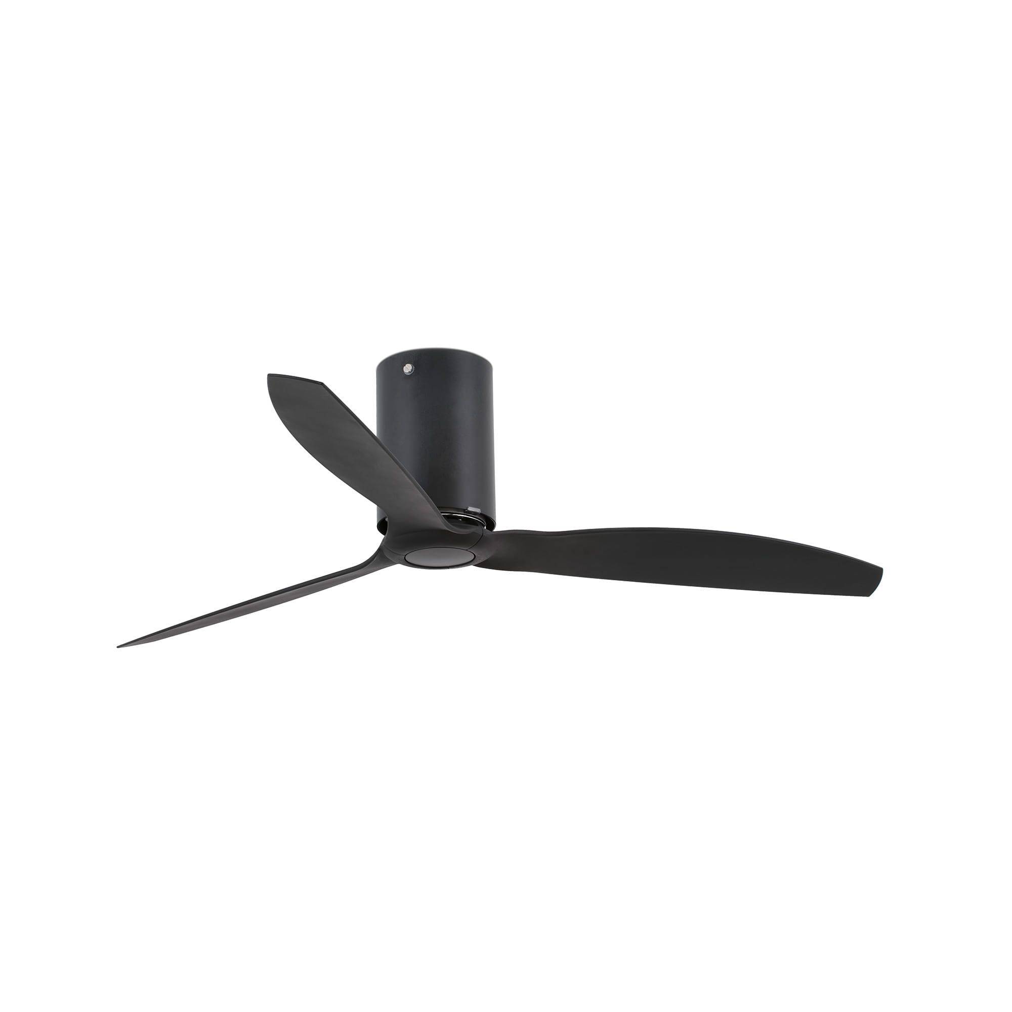 Ventilateur de plafond noir mat en metal avec telecommande 6 vitesses silencieux - Image 2