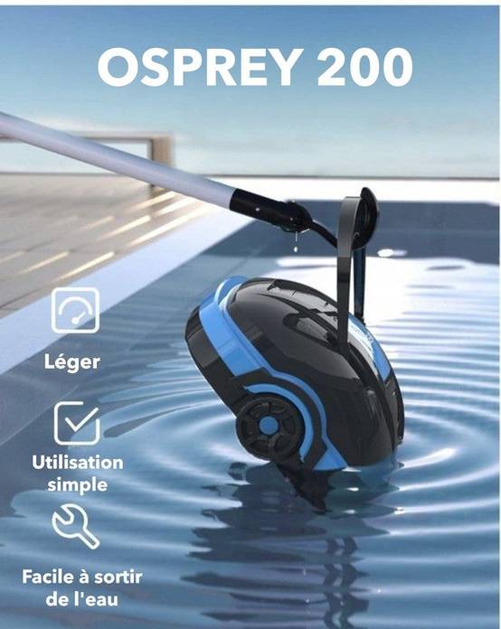 Robot Piscine Sans Fil Wybot Osprey 200 - Nettoyage Automatique, Filtration fine, Batterie, Compatible Tous Revêtements - Image 4
