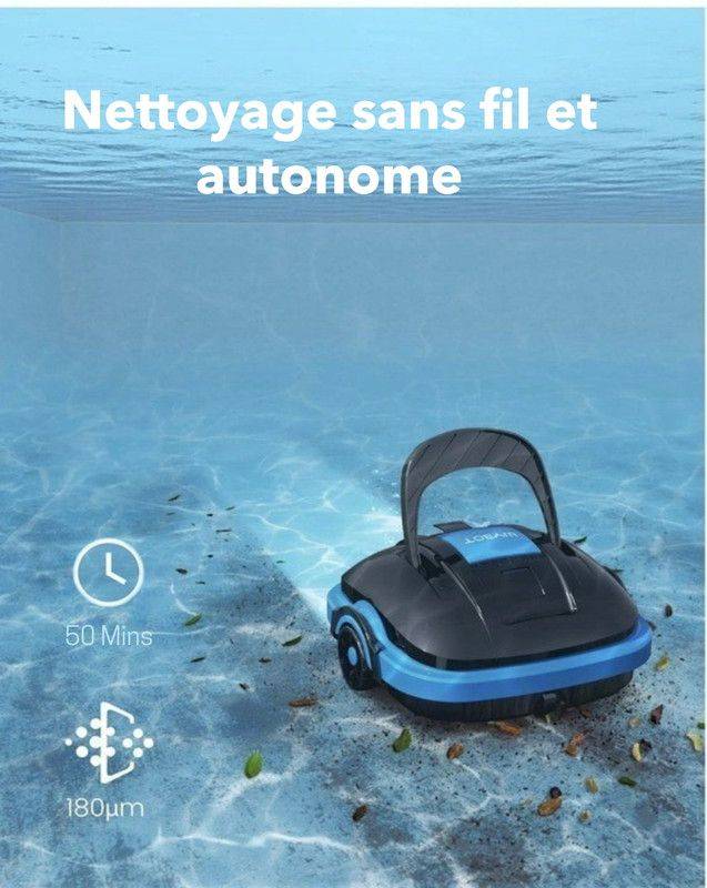 Robot Piscine Sans Fil Wybot Osprey 200 - Nettoyage Automatique, Filtration fine, Batterie, Compatible Tous Revêtements - Image 2