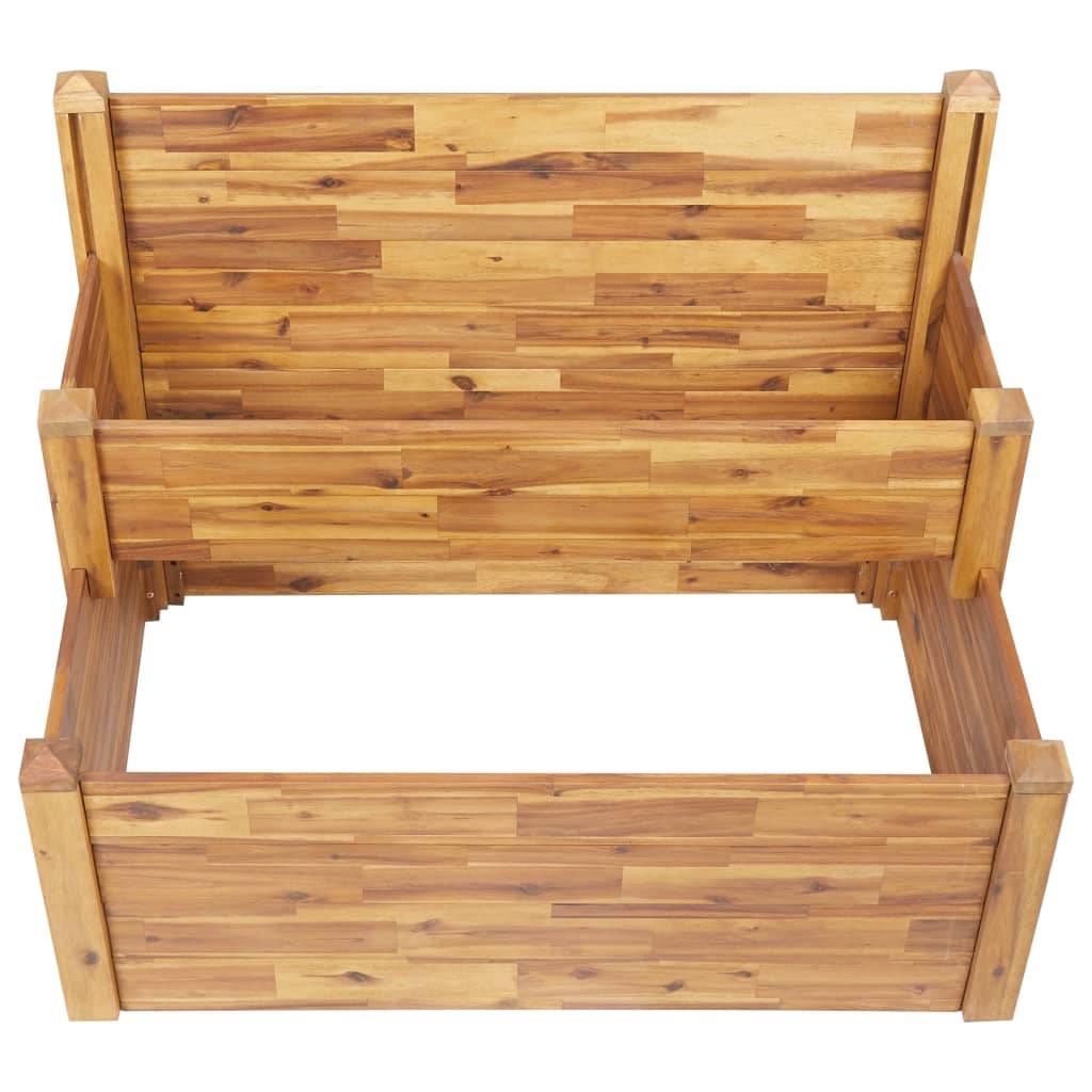 Maison Chic - Jardinière sur 2 niveaux - Bac à Fleurs - Pot De Fleurs 110x75x84 cm Bois massif d'acacia - Image 4