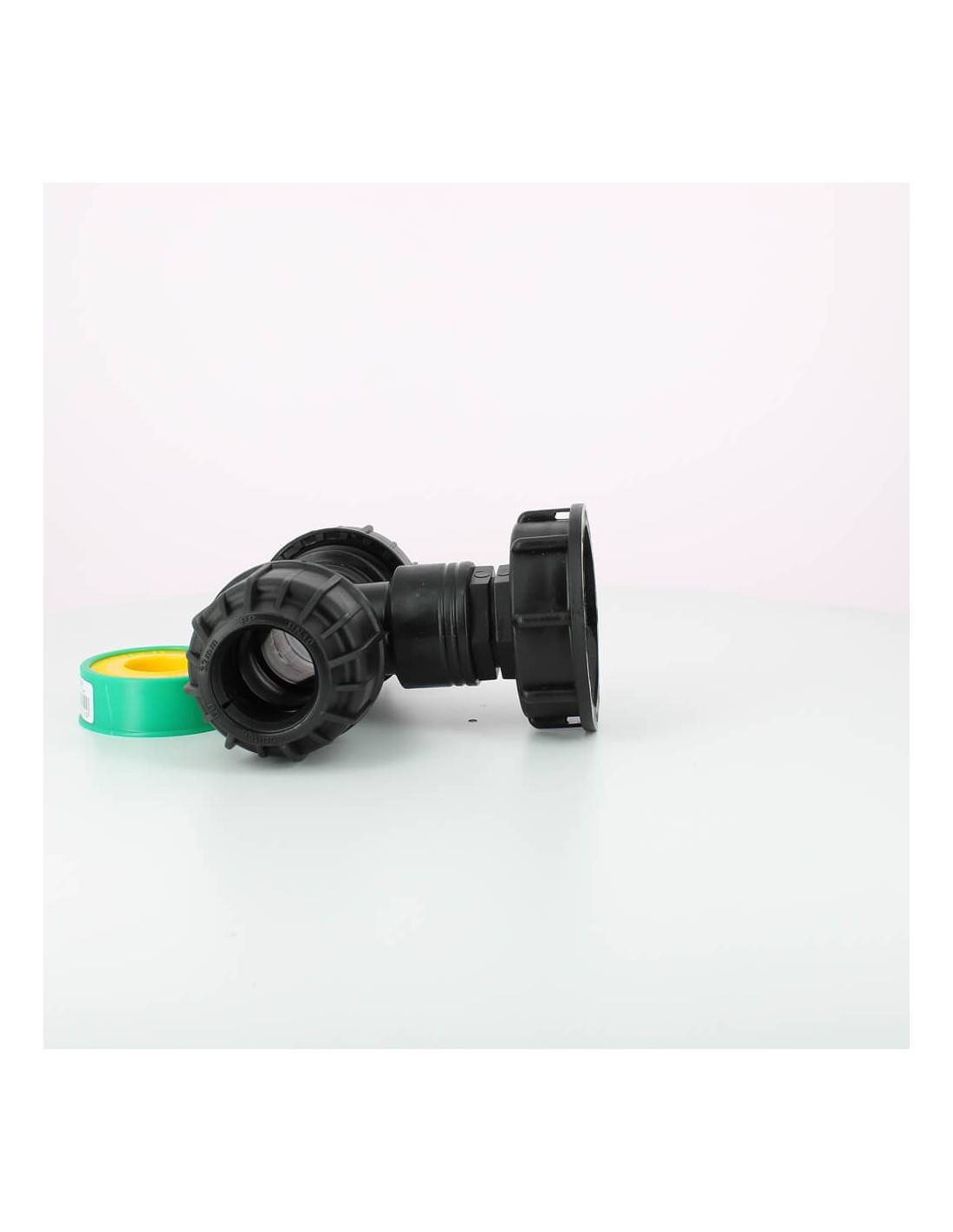 Raccord cuve eau S60X6 - Té compression Diamètre 32 mm - Image 4