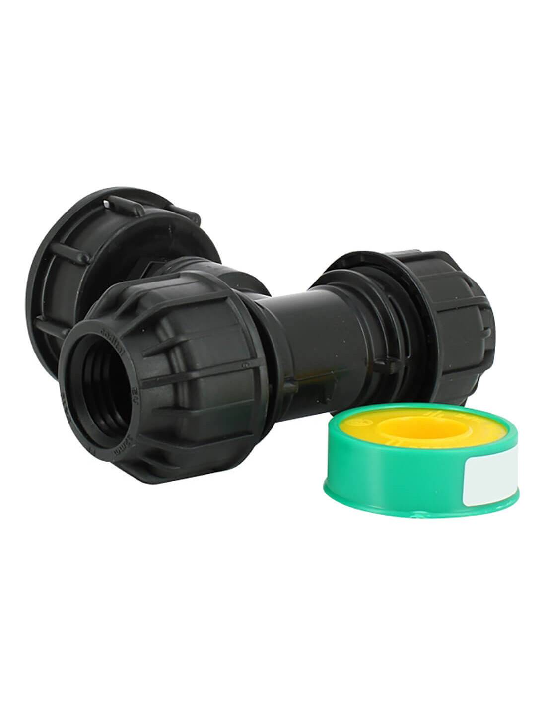 Raccord cuve eau S60X6 - Té compression Diamètre 32 mm - Image 3