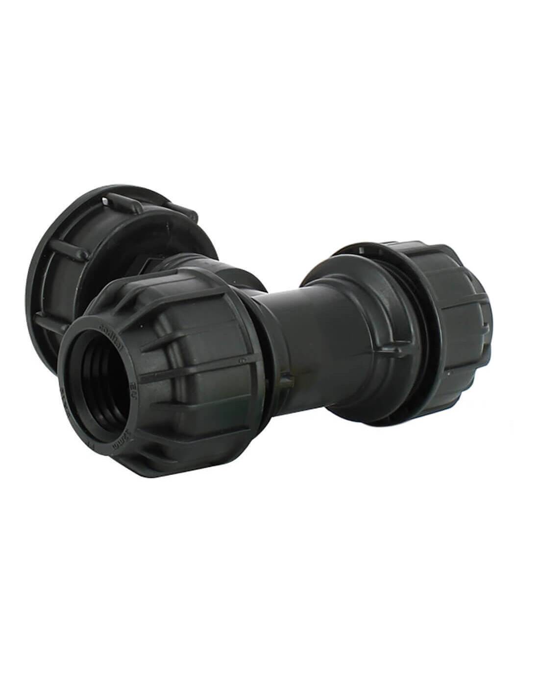 Raccord cuve eau S60X6 - Té compression Diamètre 32 mm