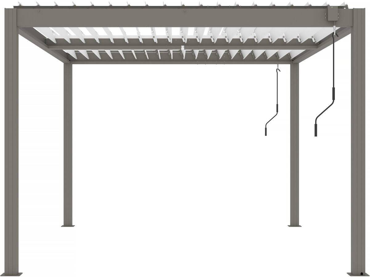 Pergola Bioclimatique "windsor" - 3 X 4 M - Taupe -habitat Et Jardin - Image 1