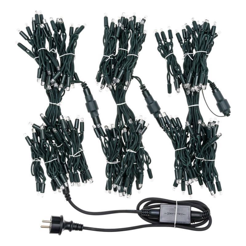 Lotti - Guirlande stalactite 3M H90cm 228 LED blanc chaud scintillant câble vert IP67 raccordable professionnel 230V extérieur Lotti - Image 3