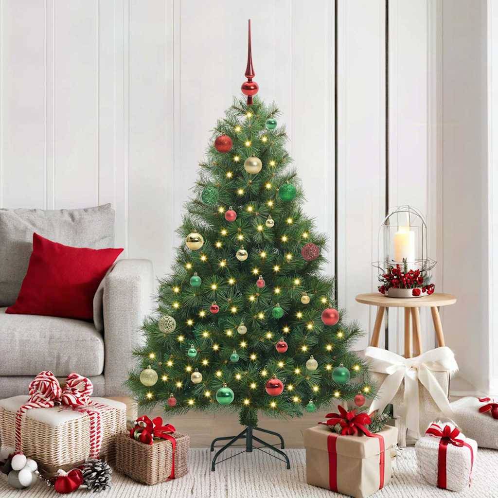 Sapin de Noël | Arbre de Noël artificiel avec 150 LED Vert 150 cm PE et PVC Maison Chic - Image 2