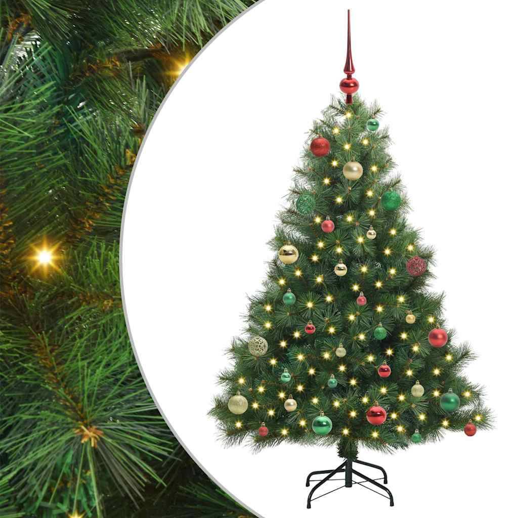 Sapin de Noël | Arbre de Noël artificiel avec 150 LED Vert 150 cm PE et PVC Maison Chic - Image 1