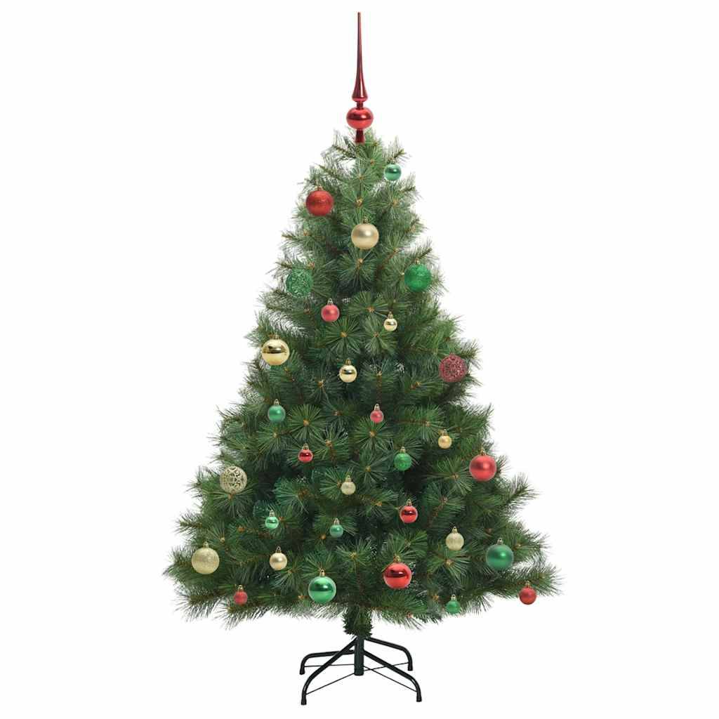 Sapin de Noël | Arbre de Noël artificiel avec 150 LED Vert 150 cm PE et PVC Maison Chic - Image 6