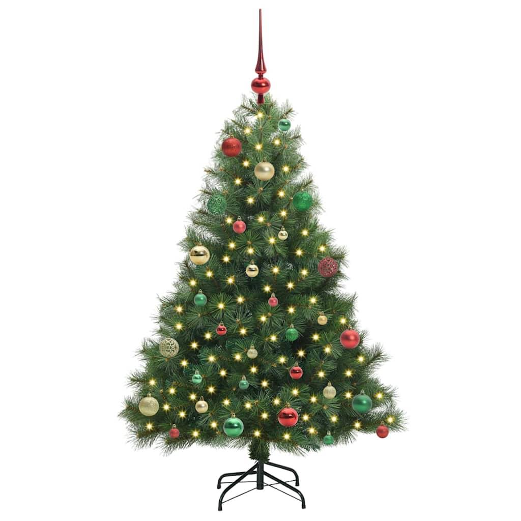 Sapin de Noël | Arbre de Noël artificiel avec 150 LED Vert 150 cm PE et PVC Maison Chic - Image 3