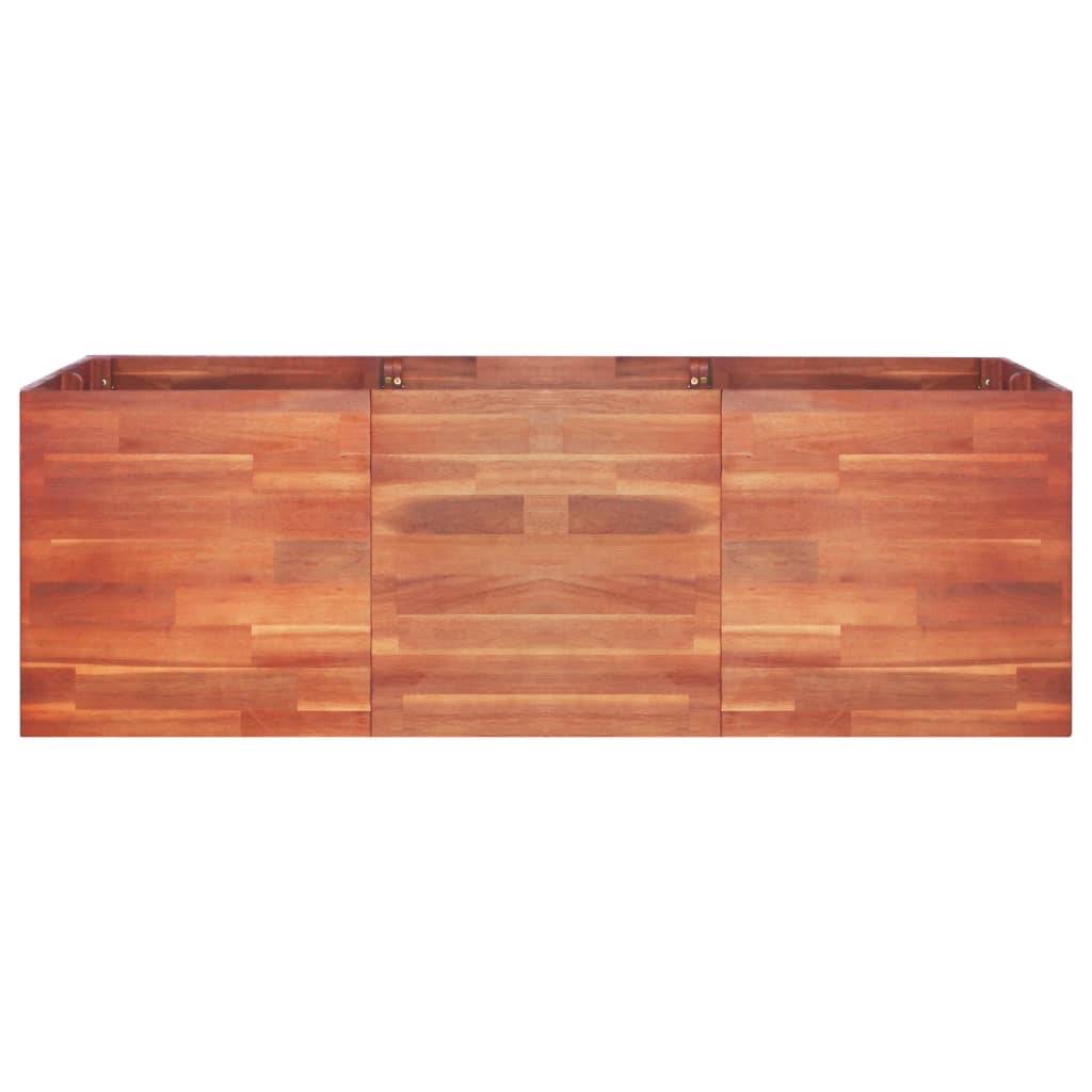 Jardinière lit surélevé plantes fleurs jardin 150 x 100 x 50 cm bois d'acacia - Image 2