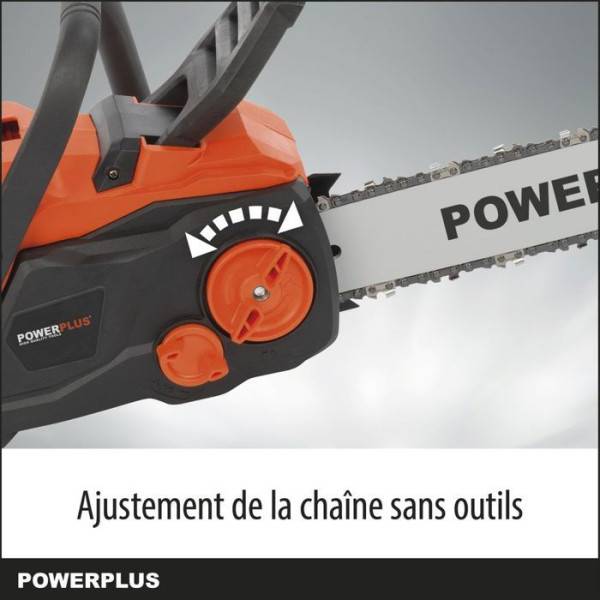 Dual Power Tronçonneuse a Batterie POWDPG7576 - 40 V,Guide de 350 mm, sans Batterie ni Chargeur - Image 3